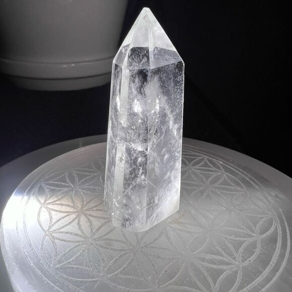 Clear Quartz Crystal‎ Obelisk Meditation Tower (#1) - Picture 11 of 15